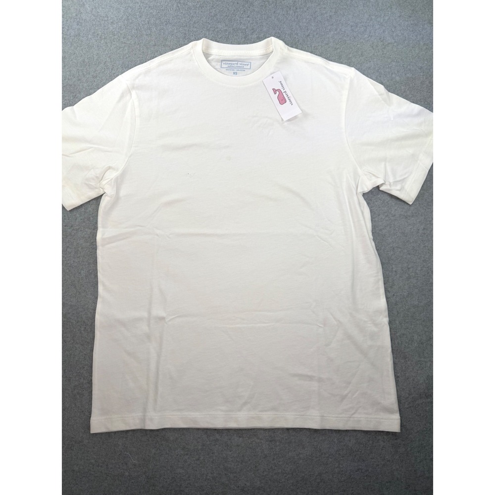 Vineyard Vines Men's T-Shirt White XS 6V0009-100-XS Short Sleeve Cotton
